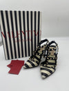 VALENTINO Valentino Garavani Rockstud Leather Strap Pumps, Size 35 1/2, Box Included