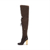 FENDI Canvas Long Boots Size 40 Women's Brown 8W8441 Other Shoes