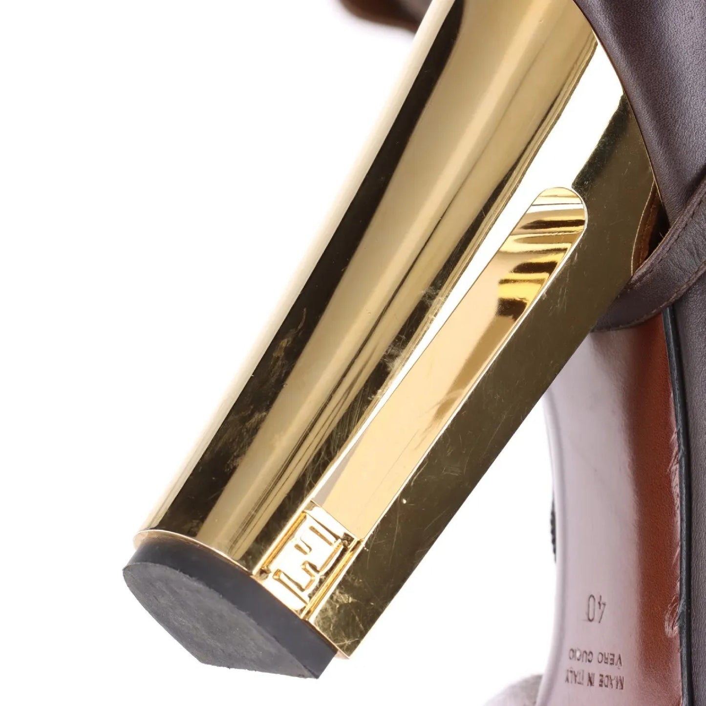 FENDI Canvas Long Boots Size 40 Women's Brown 8W8441 Other Shoes