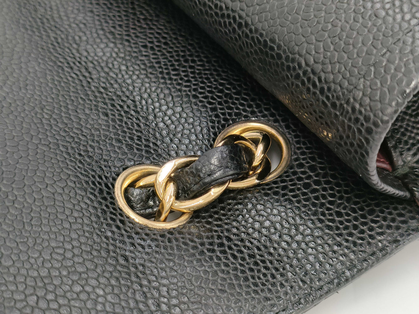 CHANEL Caviar Skin Matelasse W Maxi Shoulder Bag