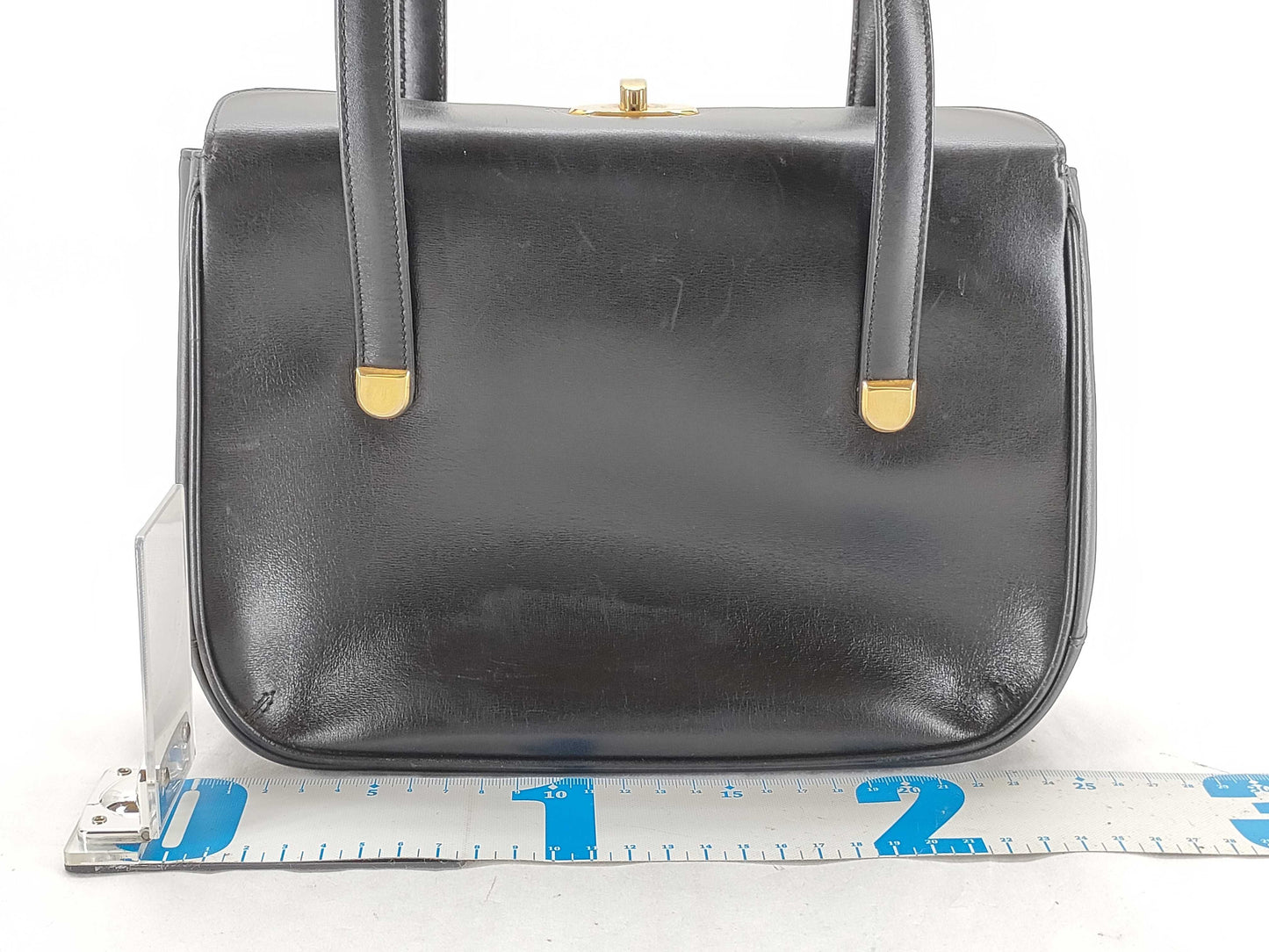 CELINE Leather Triomphe Hardware Handbag
