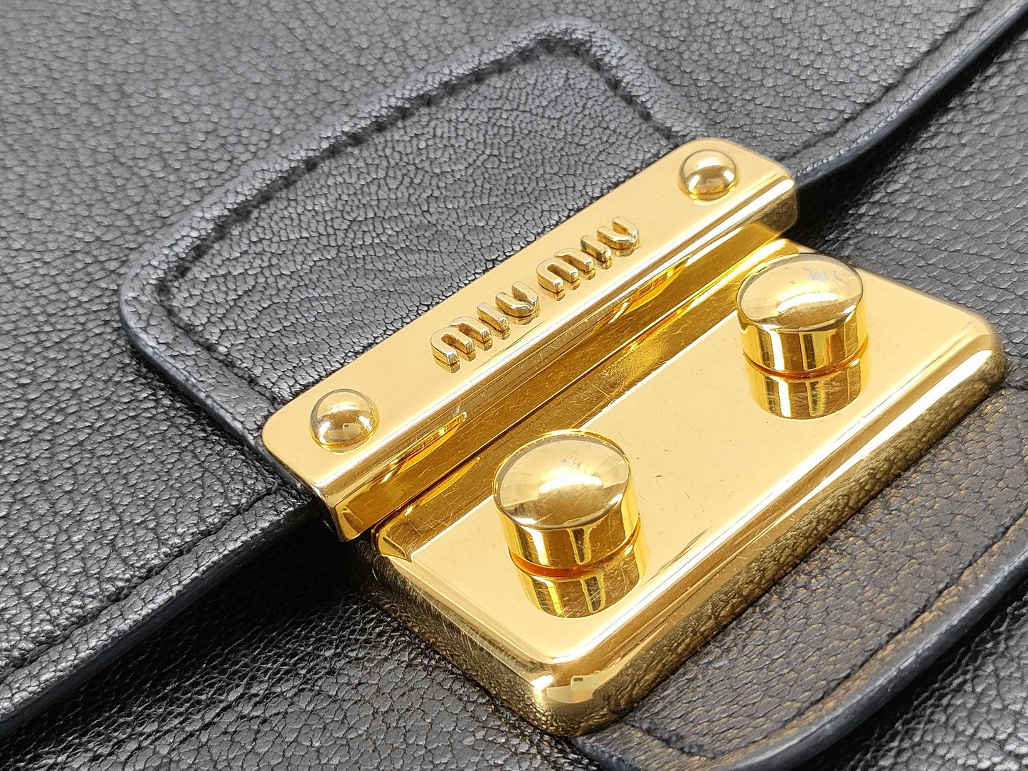 Miu Miu Madras Leather 2-Way Shoulder Bag
