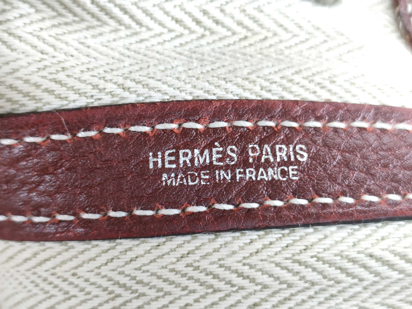 HERMES Garden Party PM Tote Bag with K Stamp