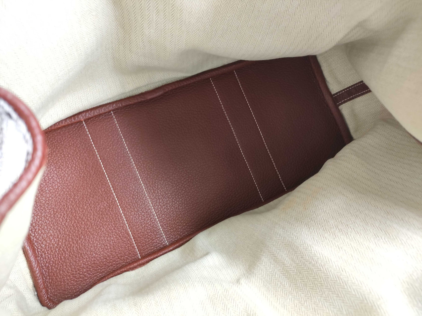 HERMES Garden Party PM Tote Bag with K Stamp