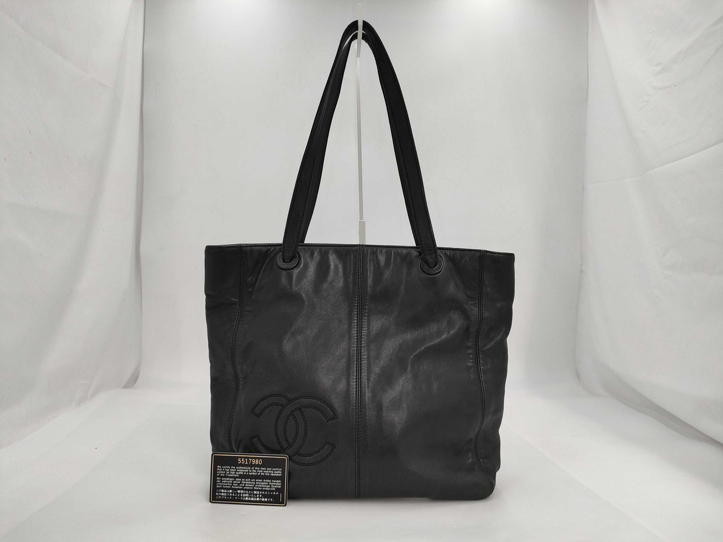 CHANEL Lamb Coco Mark Tote Bag with Seal