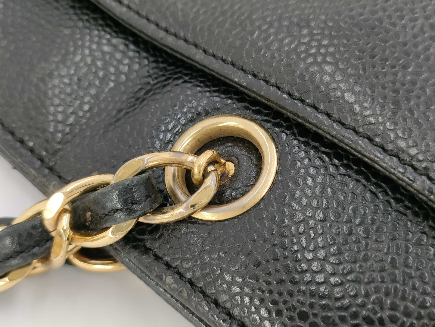 CHANEL Caviar Chain Tote Bag