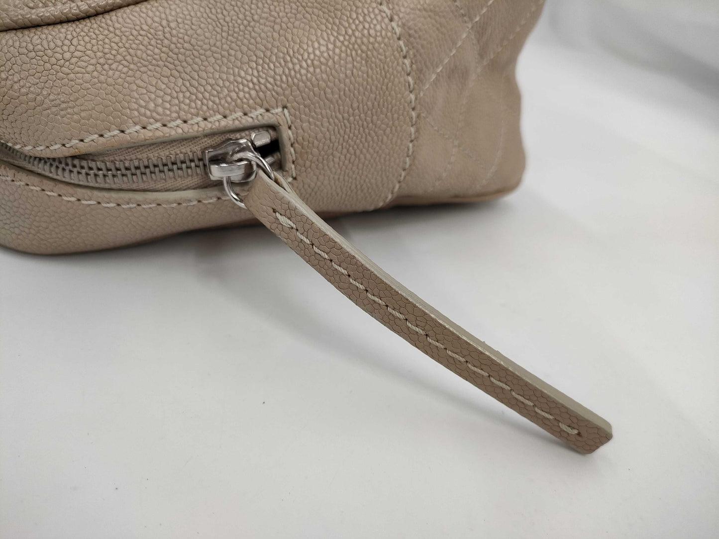 CHANEL Caviar Matelasse Chain Shoulder Bag with Silver Hardware
