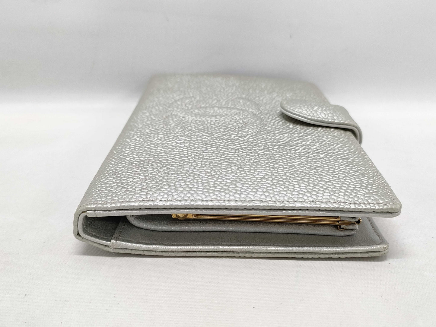 CHANEL Caviar Skin Caviar Coco Mark Wallet
