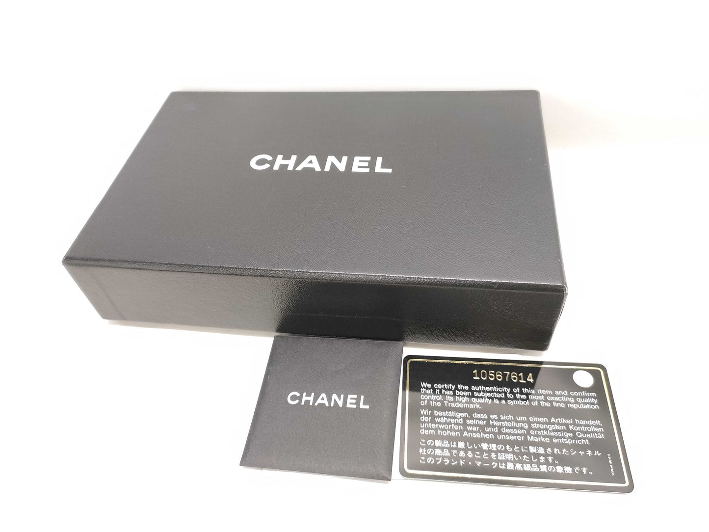 CHANEL Caviar Skin Caviar Coco Mark Wallet