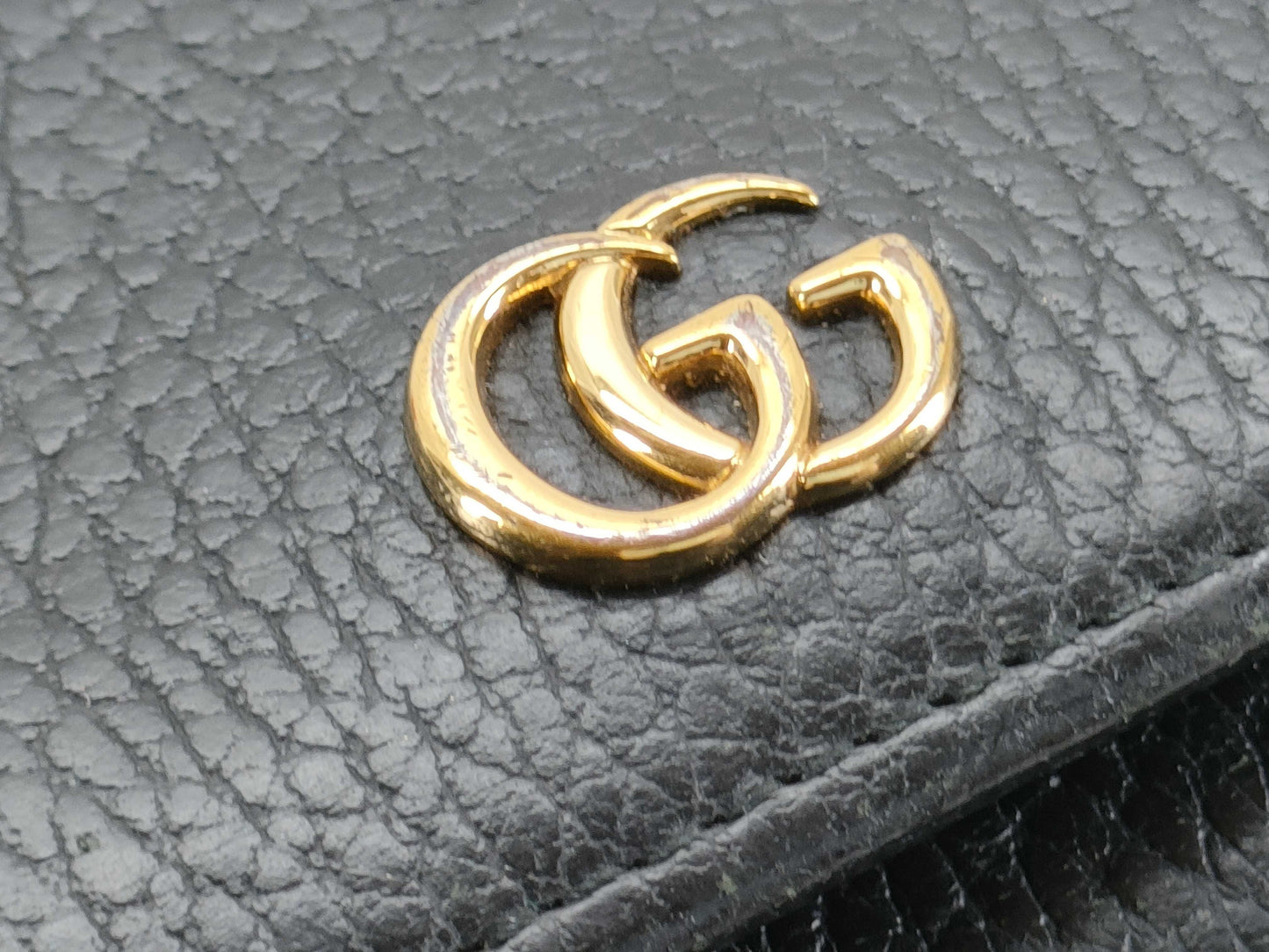 GUCCI GG Marmont Leather Tri-Fold Compact Wallet