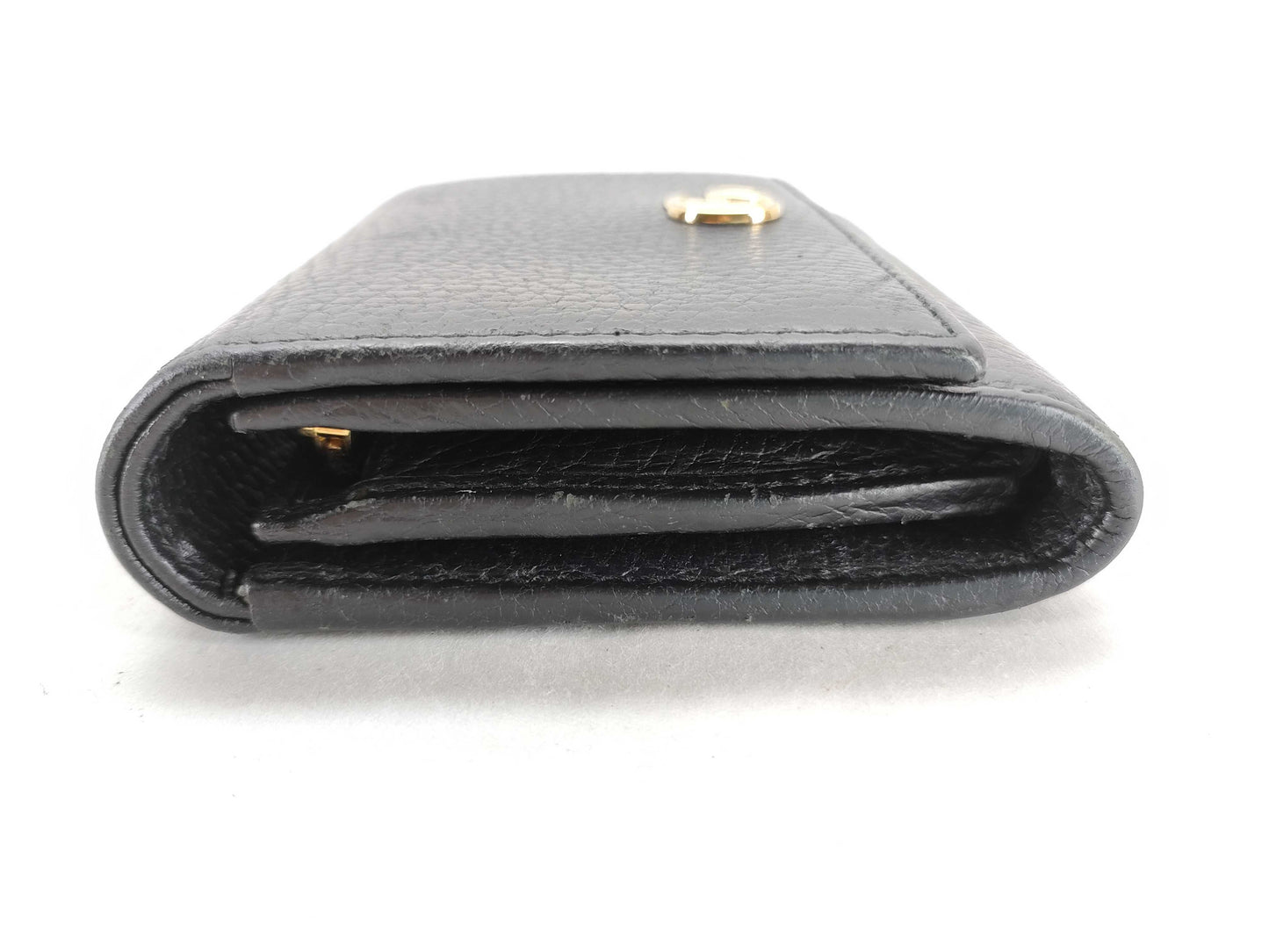 GUCCI GG Marmont Leather Tri-Fold Compact Wallet