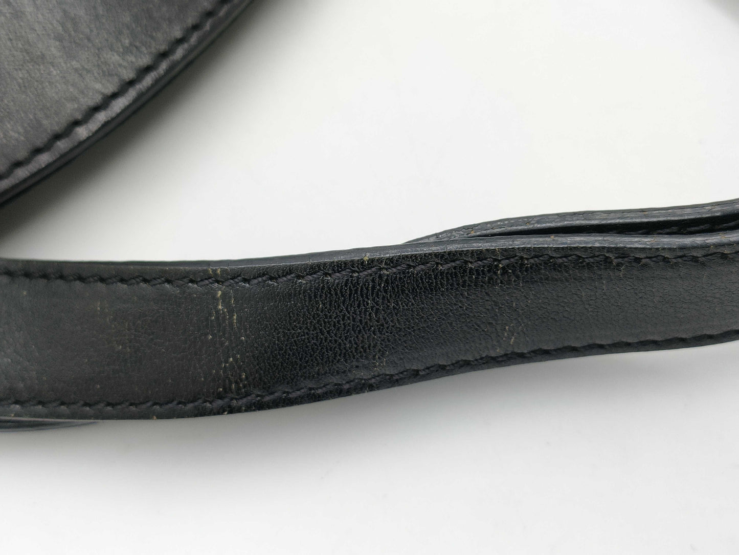 HIROFU Handbag Black Leather H Logo Bag