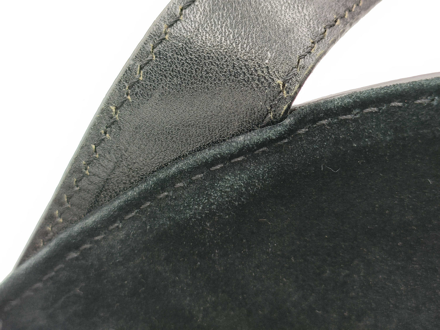 HIROFU Handbag Black Leather H Logo Bag