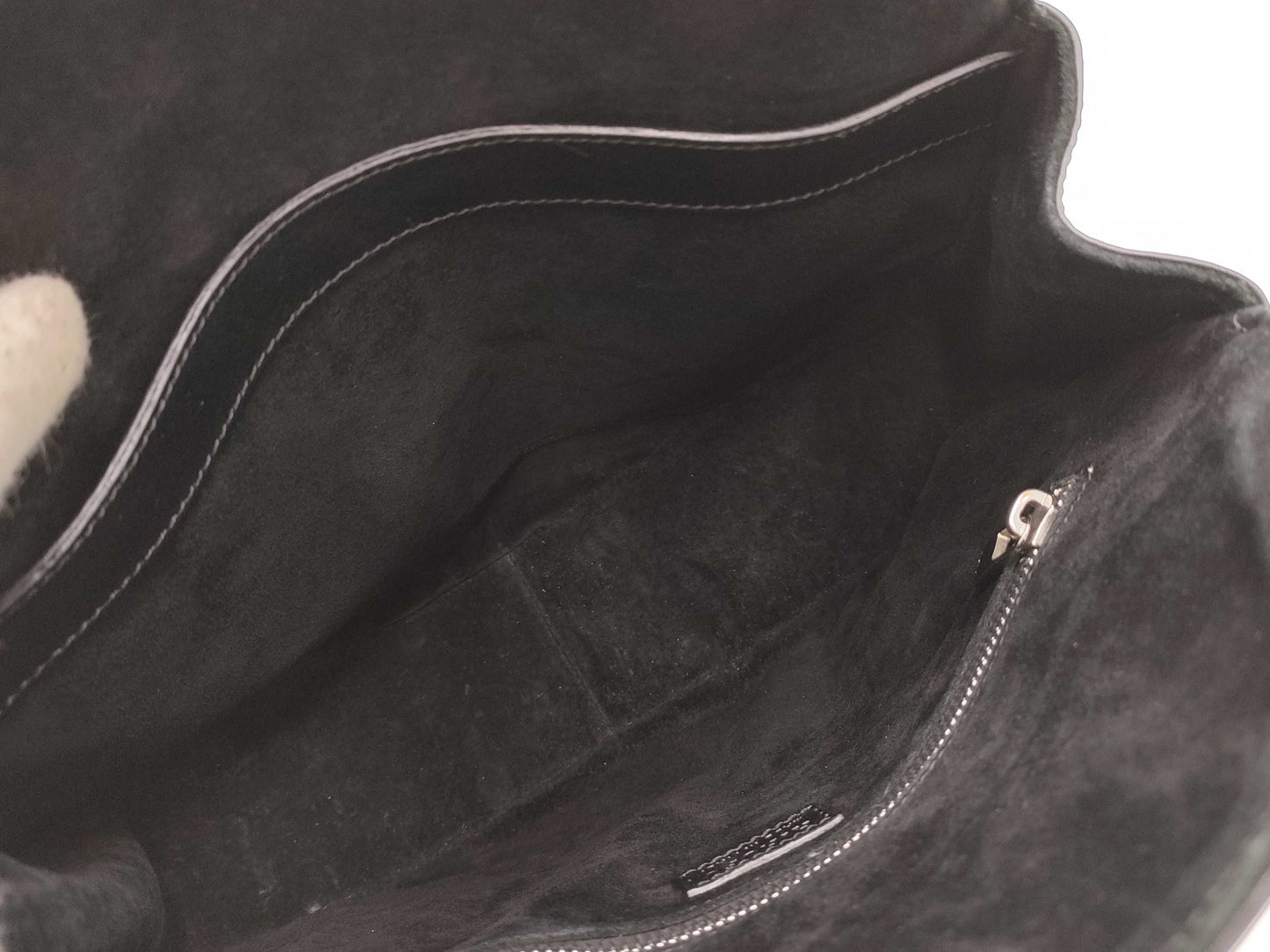 HIROFU Handbag Black Leather H Logo Bag