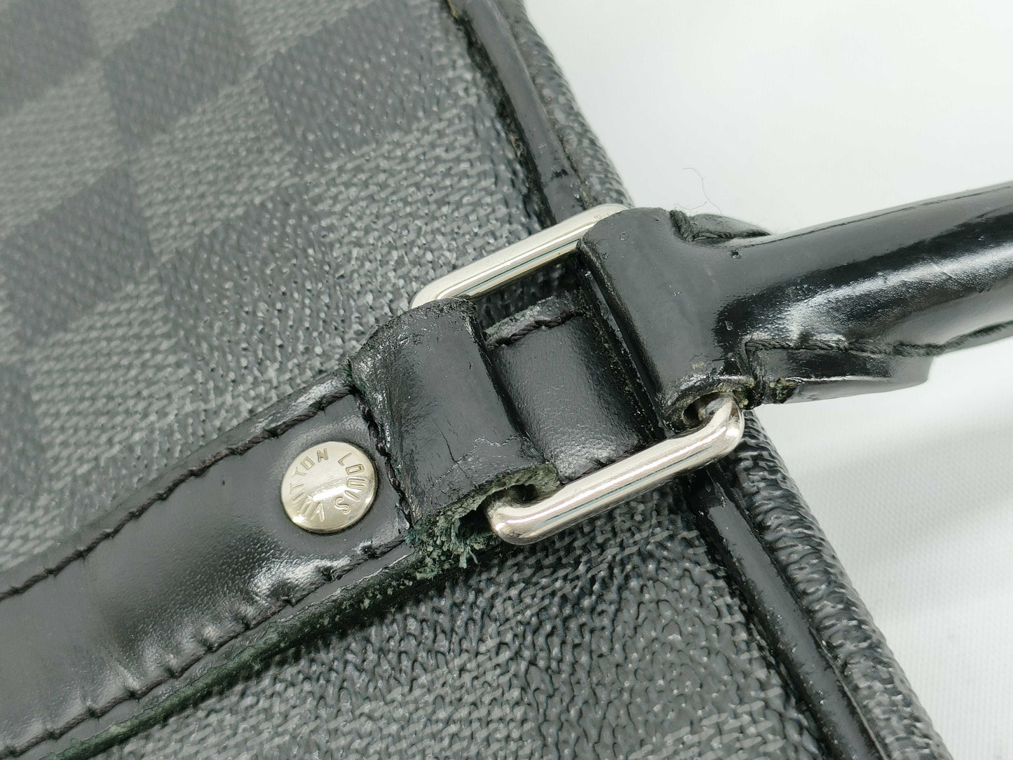LOUIS VUITTON N41478 Damier Graphite Men's Briefcase, Business Bag BA1132, Tag Missing