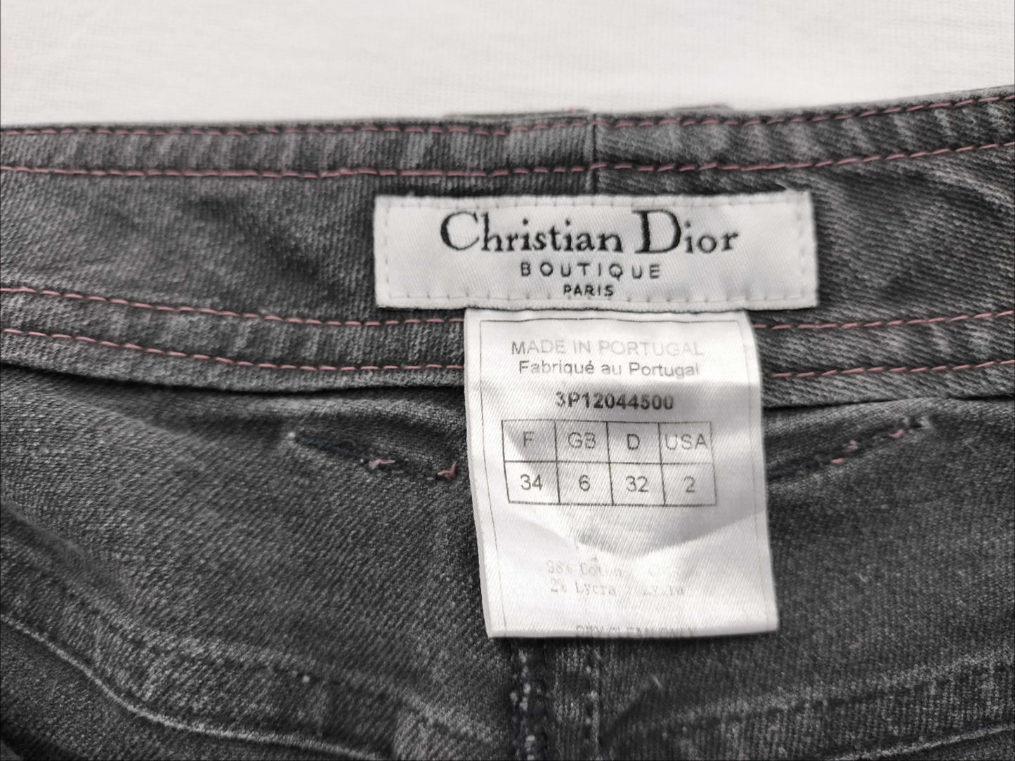 Dior Christian Dior Denim Pants, Galliano Period, Logo Buckle Pants