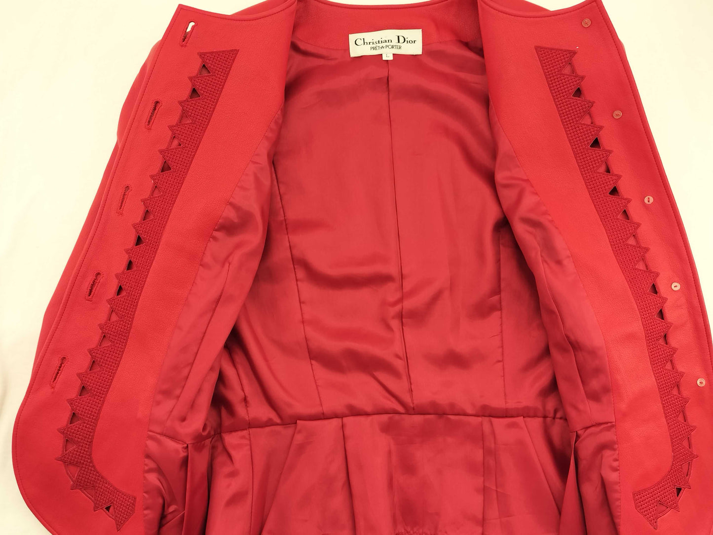 Dior Vintage Set All Leather Jacket/Skirt Other Apparel