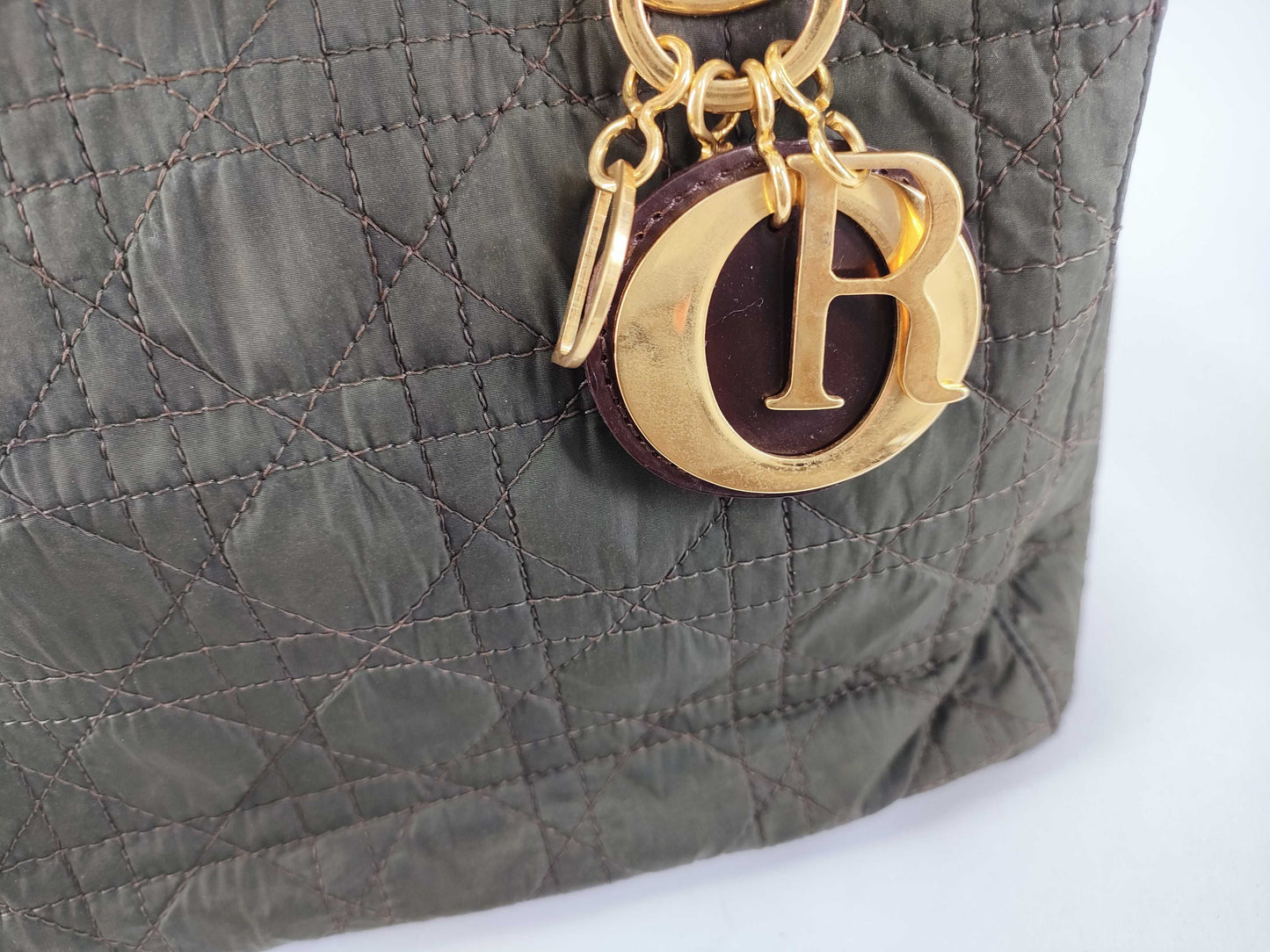 Dior Lady Dior Dior Handbag Shoulder Bag 2WAY Cannage Lady Dior Green Strap Handbag