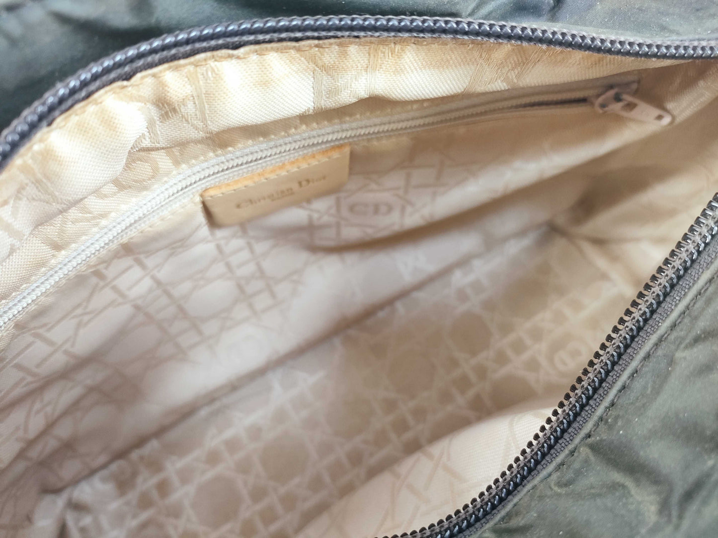 Dior Lady Dior Dior Handbag Shoulder Bag 2WAY Cannage Lady Dior Green Strap Handbag