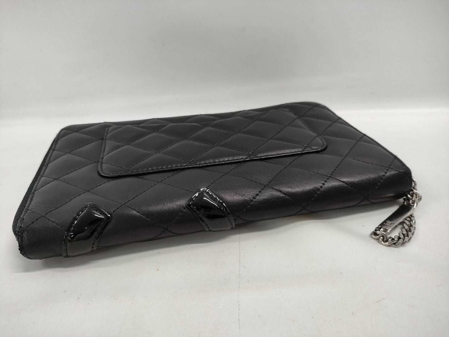 CHANEL Cambon Zippy Organizer Black x Black Wallet