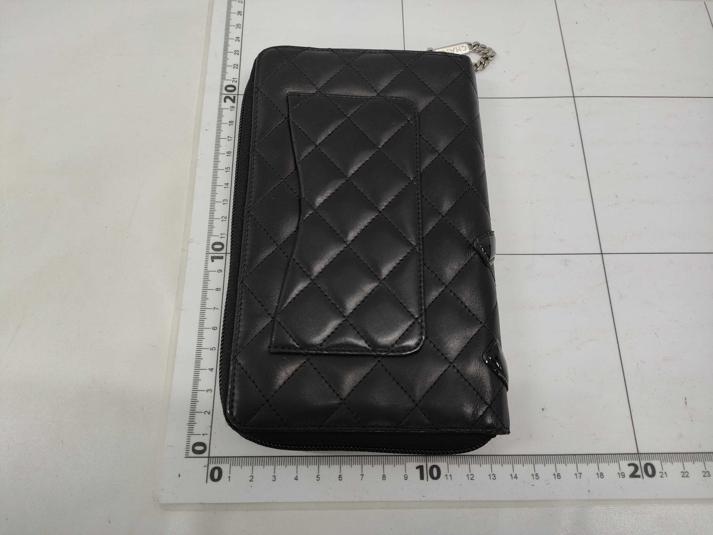 CHANEL Cambon Zippy Organizer Black x Black Wallet