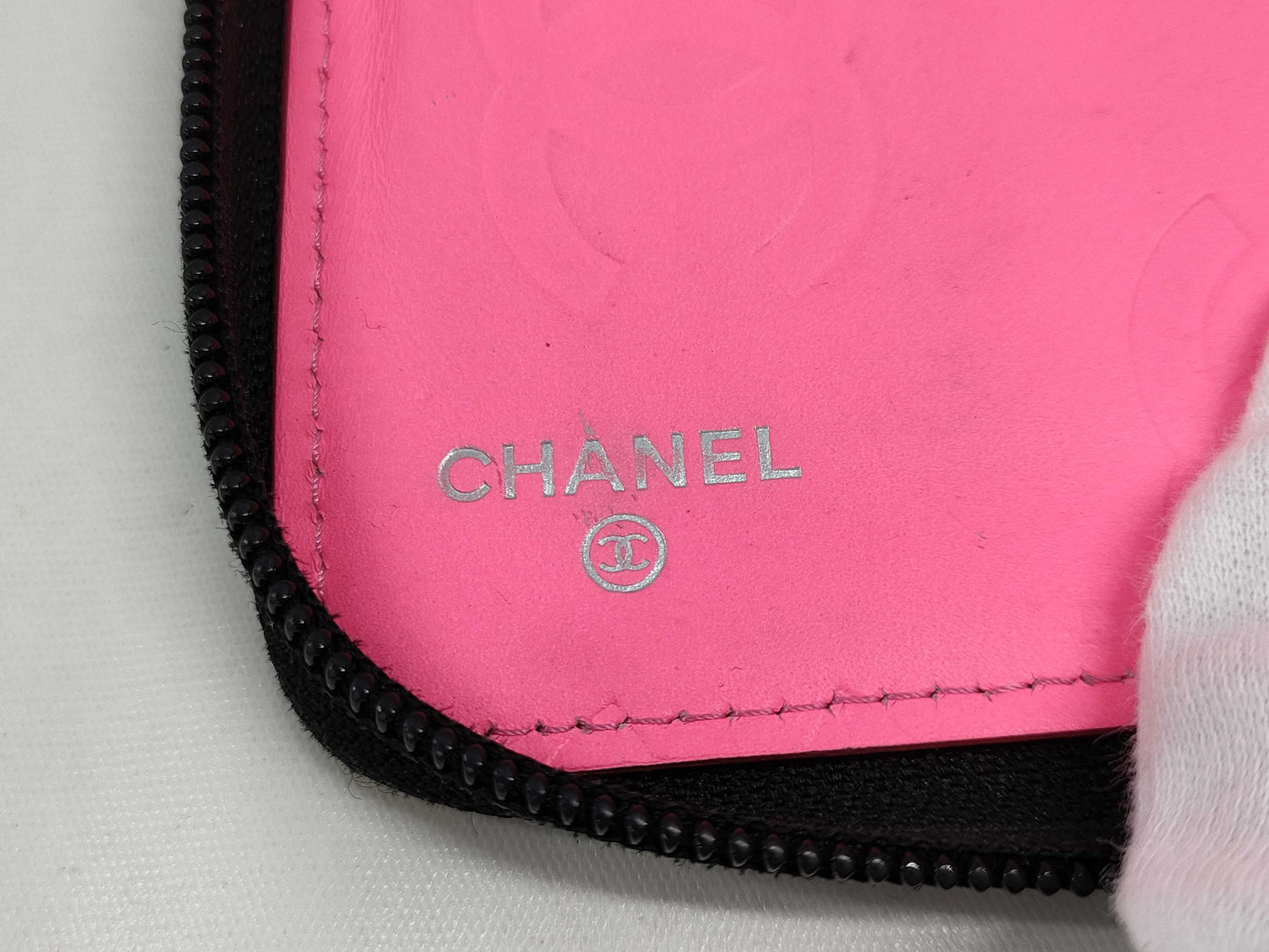 CHANEL Cambon Zippy Organizer Black x Black Wallet