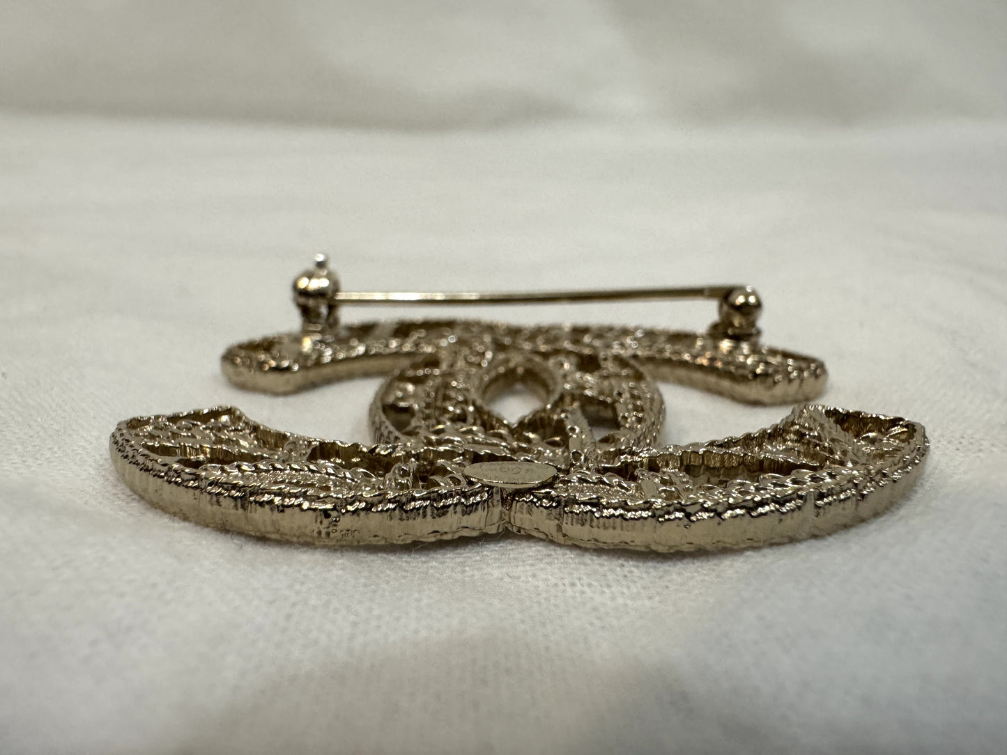 CHANEL B14A Coco Mark Chain Design Brooch