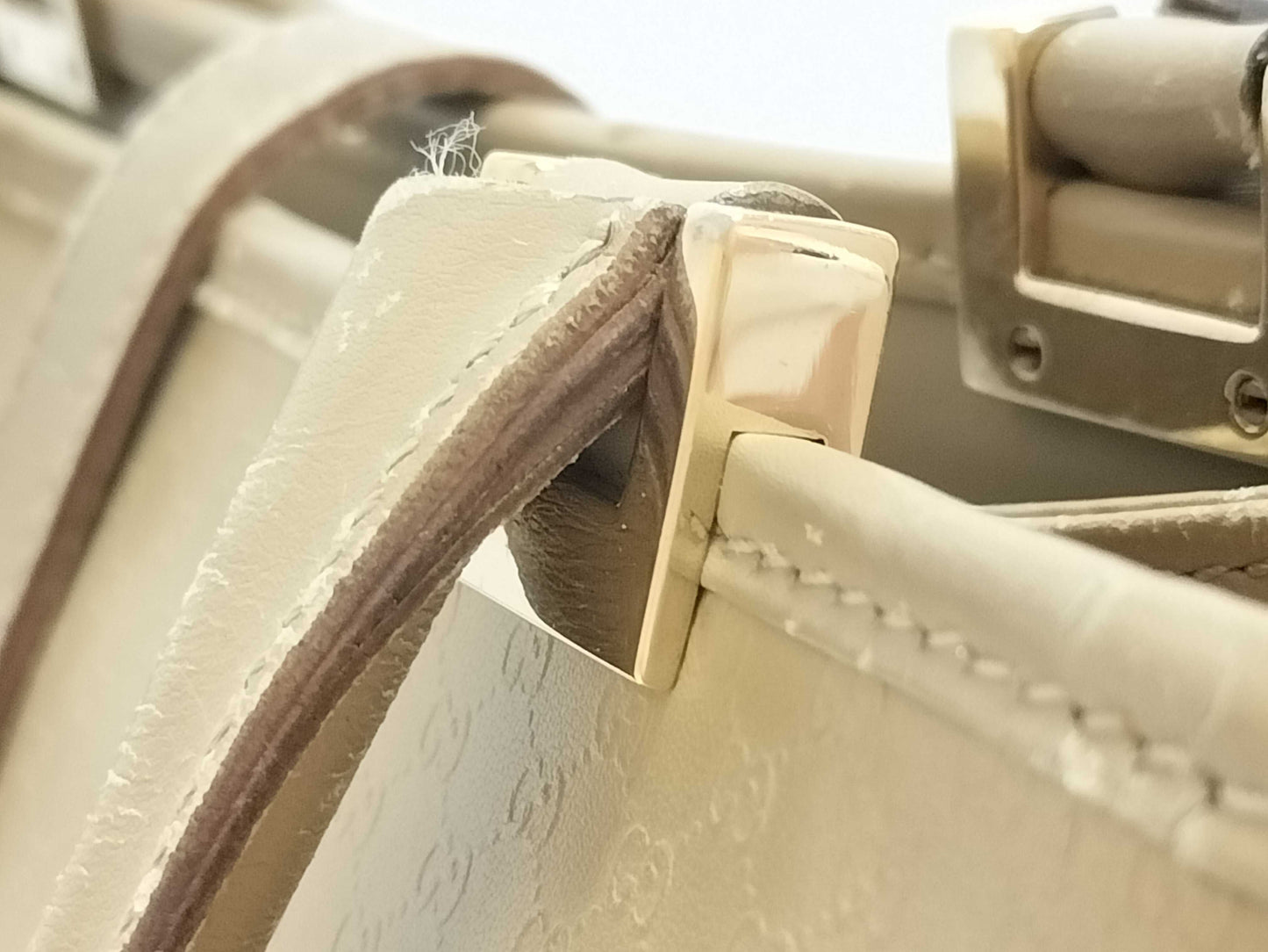 GUCCI Jackie Tote Bag / 002 1065 / Jackie / Micro GG / Leather / Beige Tote Bag