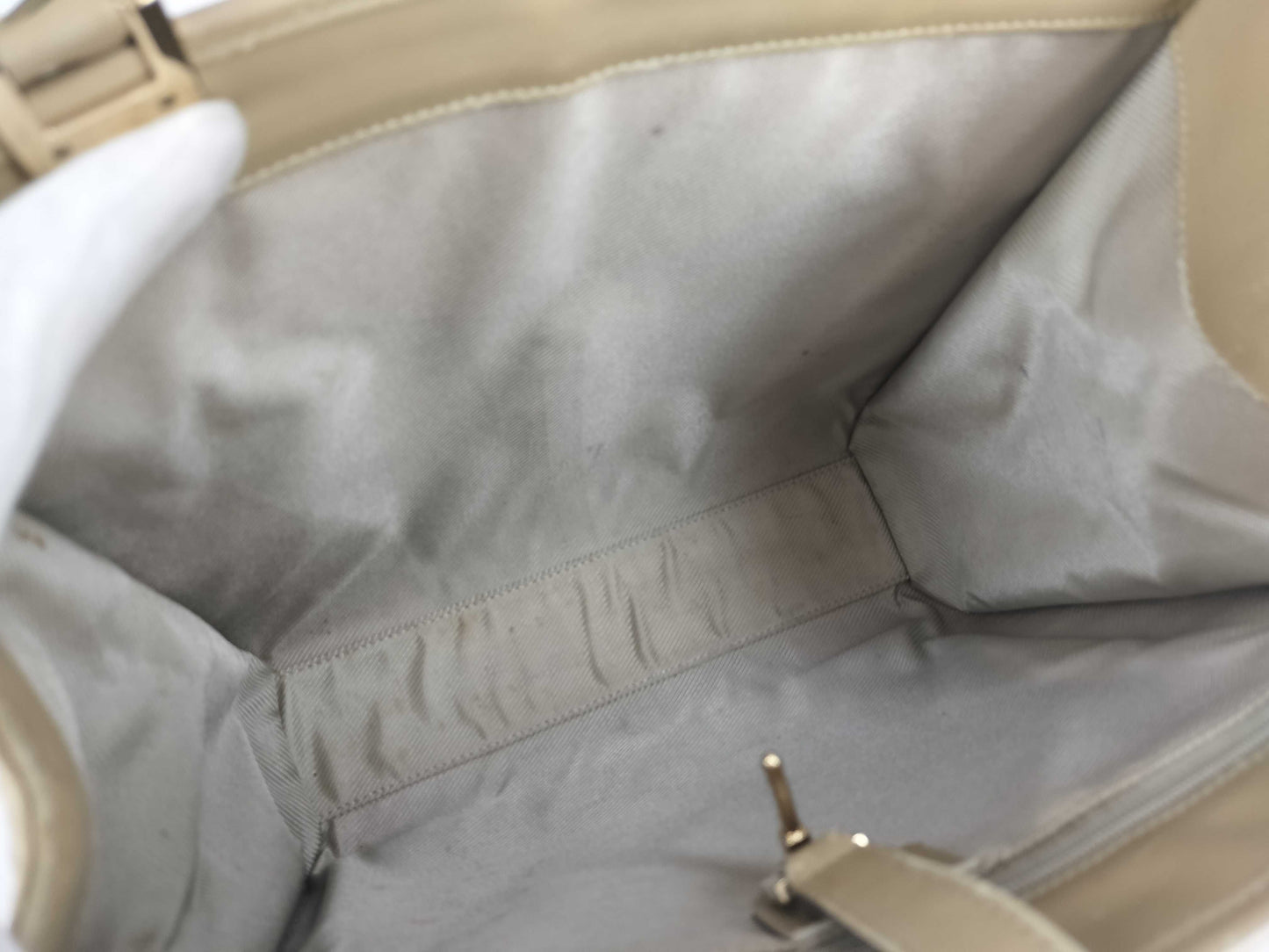 GUCCI Jackie Tote Bag / 002 1065 / Jackie / Micro GG / Leather / Beige Tote Bag