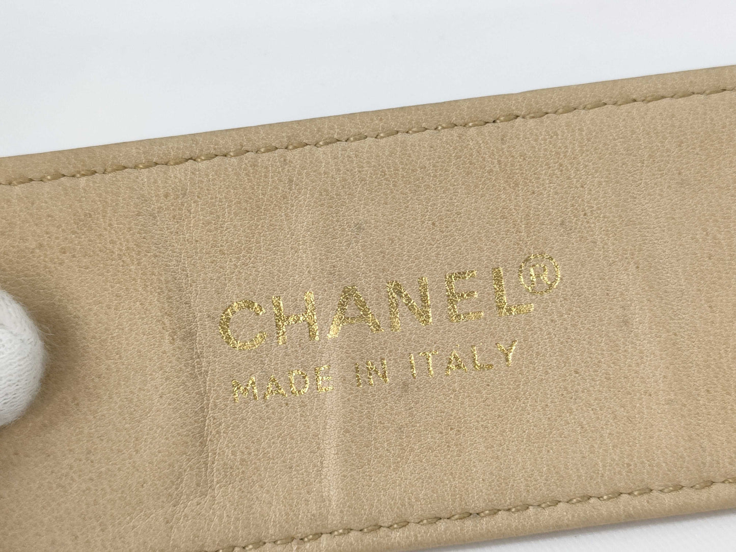 CHANEL CHANEL Belt 70/28 Gold Beige Belt