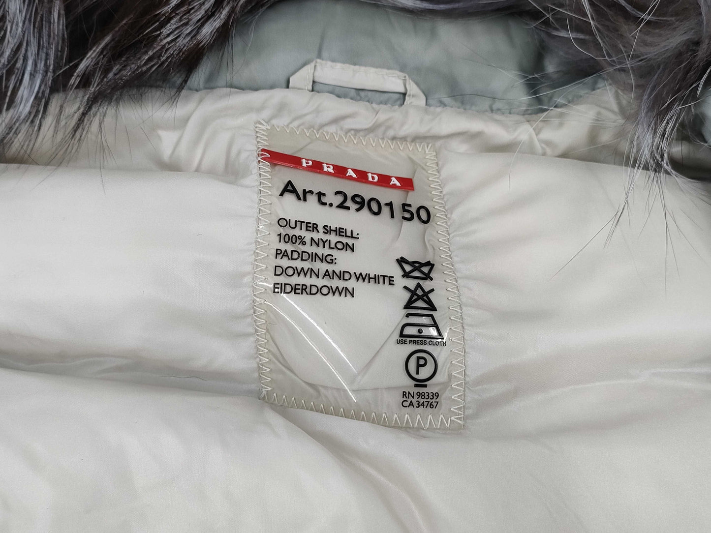 PRADA PRADA Prada Triangle Plate Down Jacket Size 38 Jacket