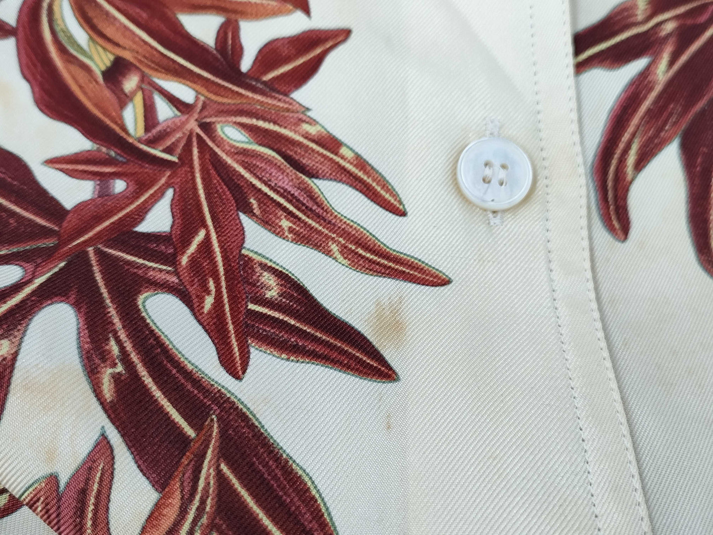 HERMES PASSIFLORES Passion Flower Shirt, Size 40