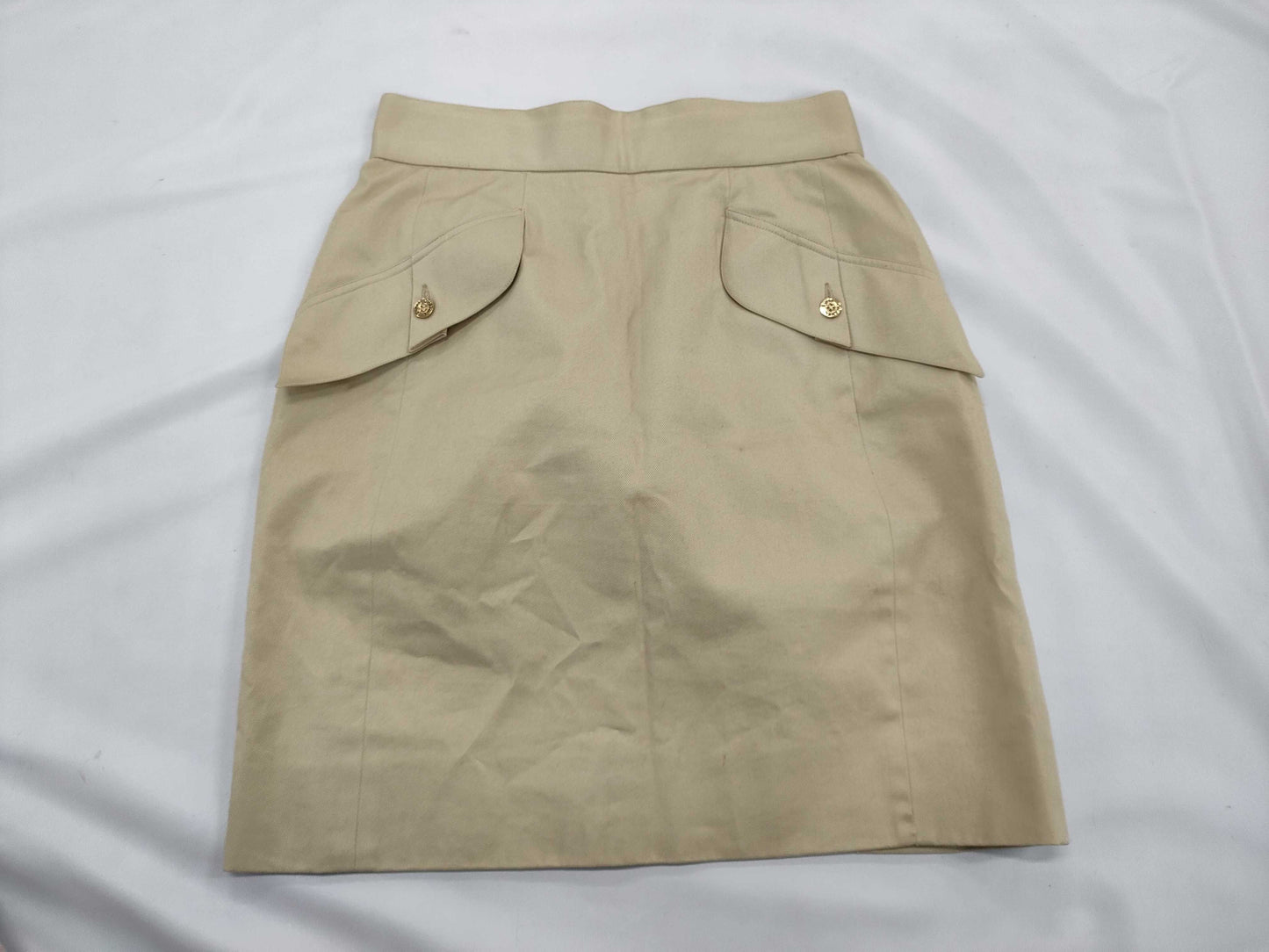 CHANEL CHANEL Logo Button Skirt Size 36