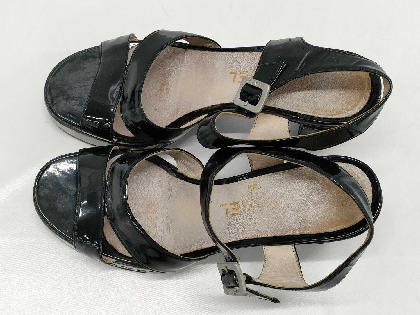 CHANEL CHANEL Clear Heel Sandals Size 37 1/2