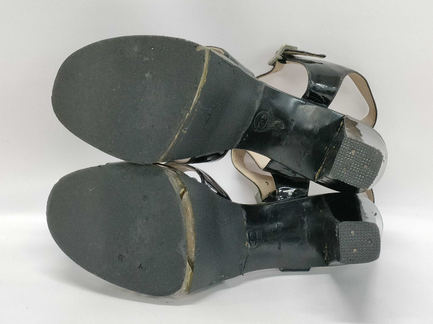 CHANEL CHANEL Clear Heel Sandals Size 37 1/2