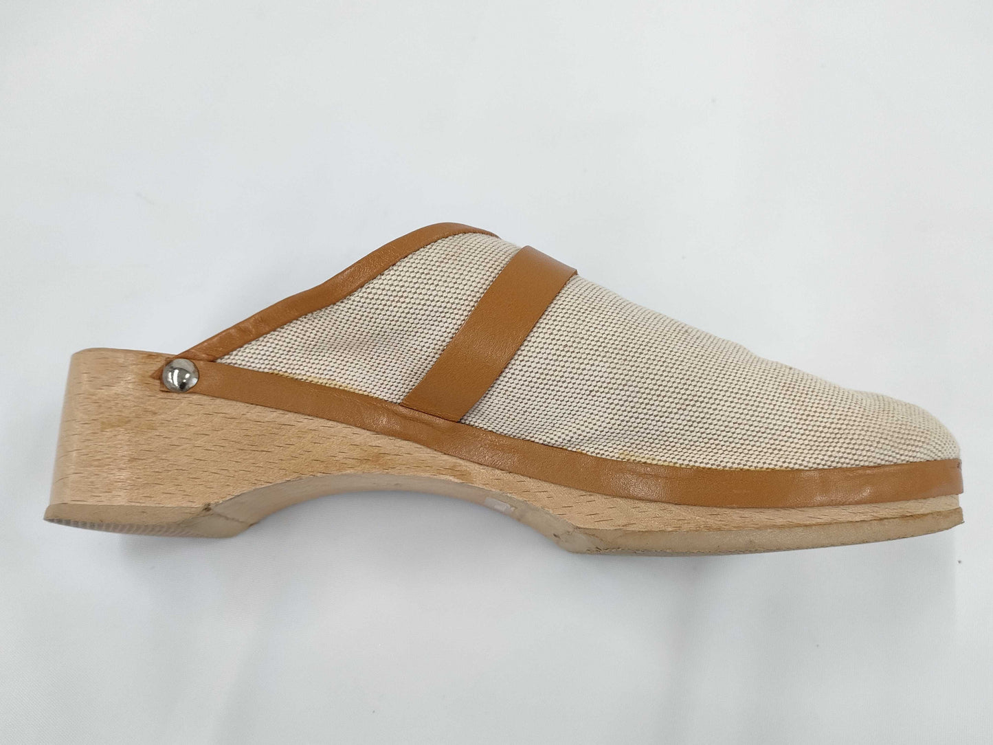 HERMES HERMES Wood Mule Sabo Sandals Size 37 Sandals