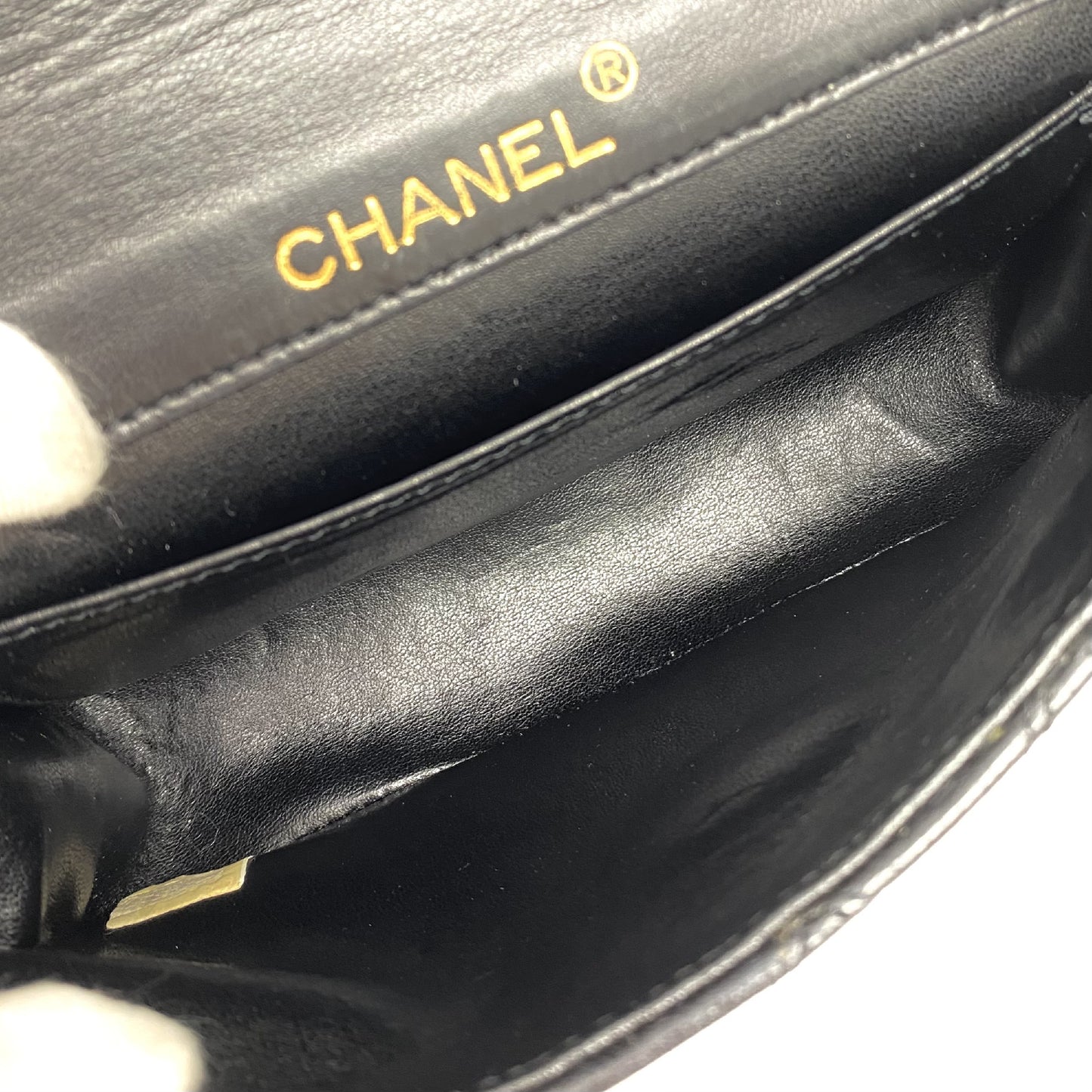 CHANEL CHANEL Bicolor Push Lock Large Coco Mark Leather Chain Shoulder Bag