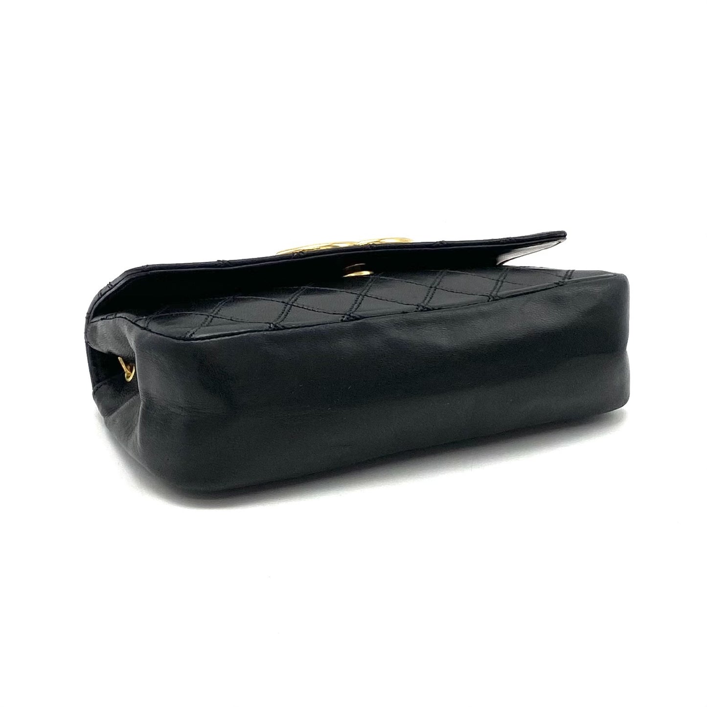CHANEL CHANEL Bicolor Push Lock Large Coco Mark Leather Chain Shoulder Bag