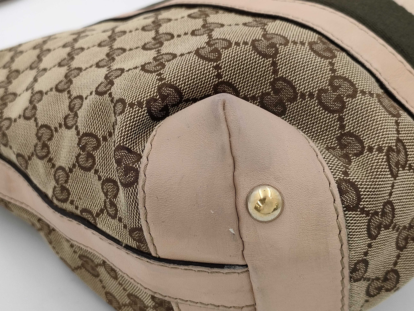 GUCCI GG Canvas Ophidia Leather x Canvas 257084 Handbag