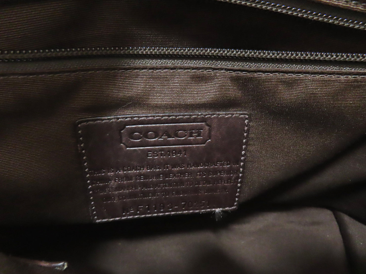 COACH leather tote handbag