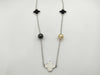 Semi-Round Pearl, Diameter 9.0-11.2mm, Colored Stone, Metal, 32.9g, Necklace