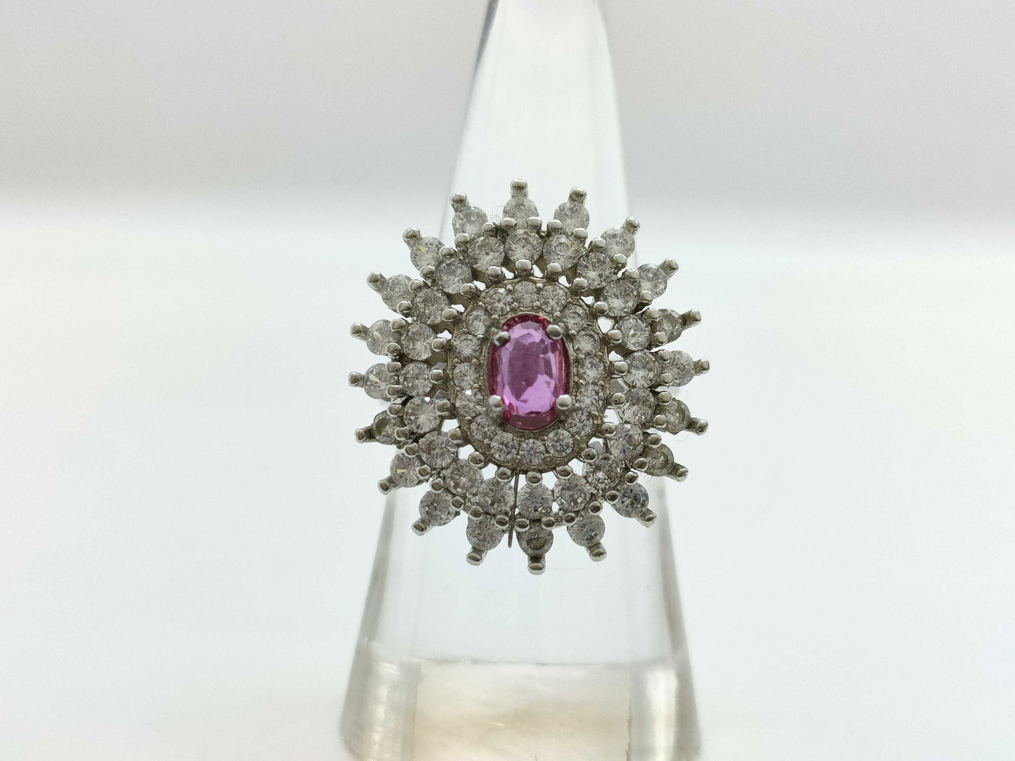 R0.62ct Clear Stone SV925 5.4g Ring