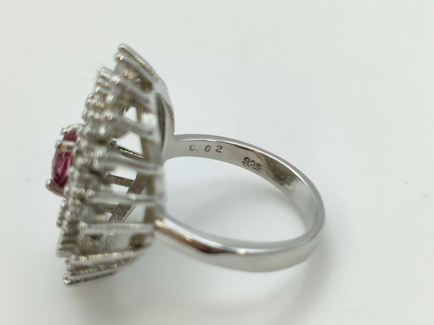 R0.62ct Clear Stone SV925 5.4g Ring