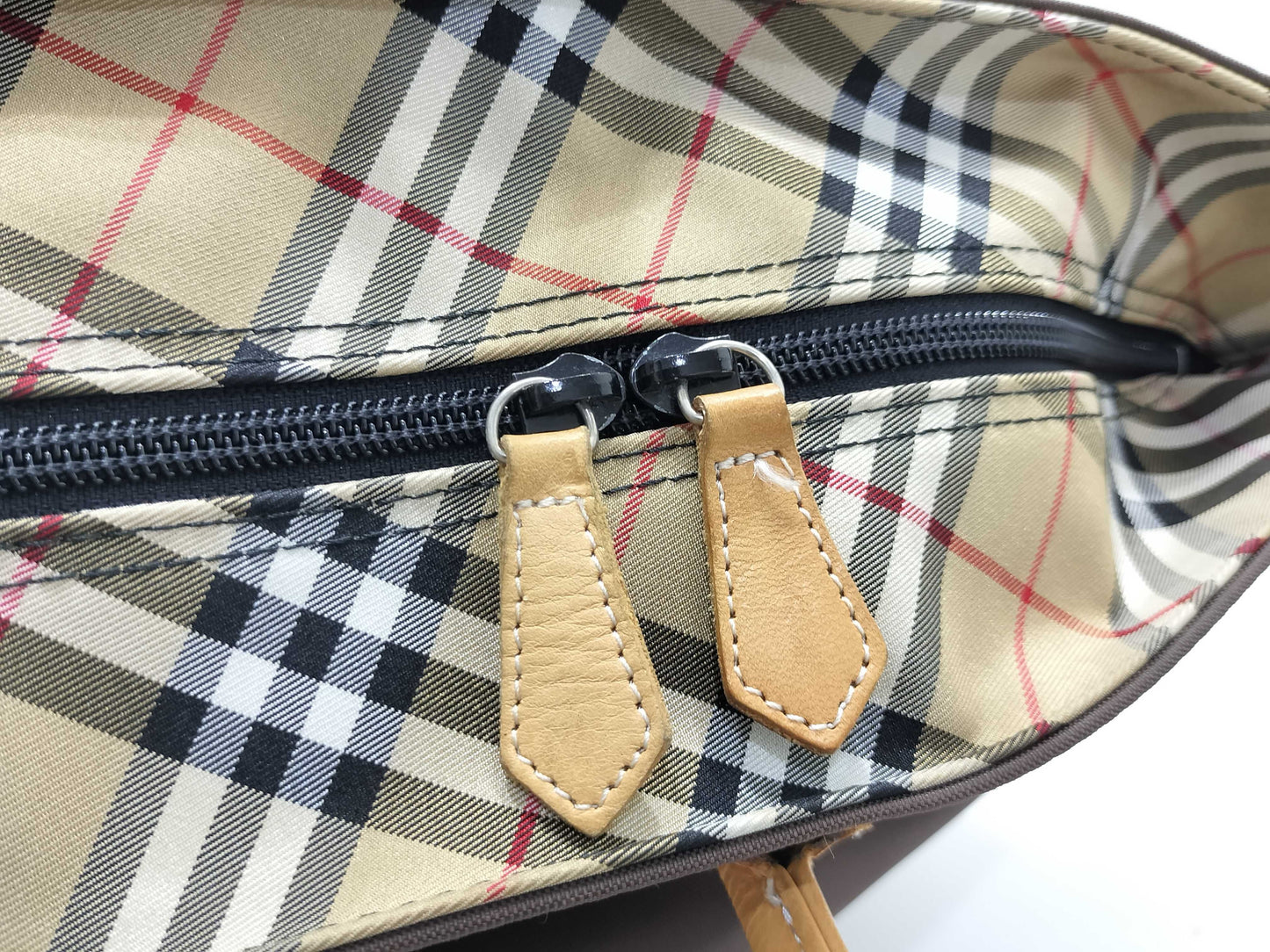 Burberrys Nova Check Nylon Handbag