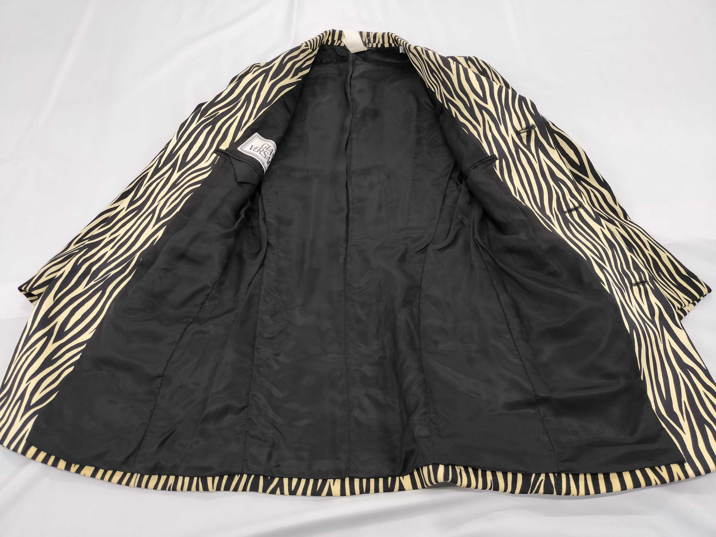 GIANNI VERSACE 1996 Zebra Print Tailored Jacket, Size 46