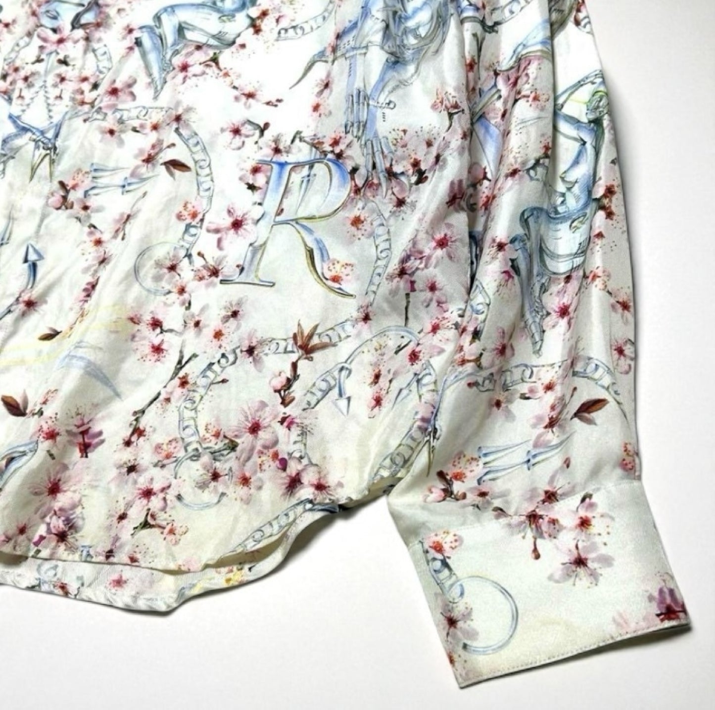 Dior Dior Sorayama Sexy Robot Silk Shirt, All-Over Print, Size 39, Long Sleeve Shirt
