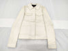 LOUIS VUITTON Brand Apparel Lamb Leather Jacket Blouson White #34 Jacket