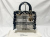 Dior Lady Dior Patent Leather Tweed 2-Way Handbag Black