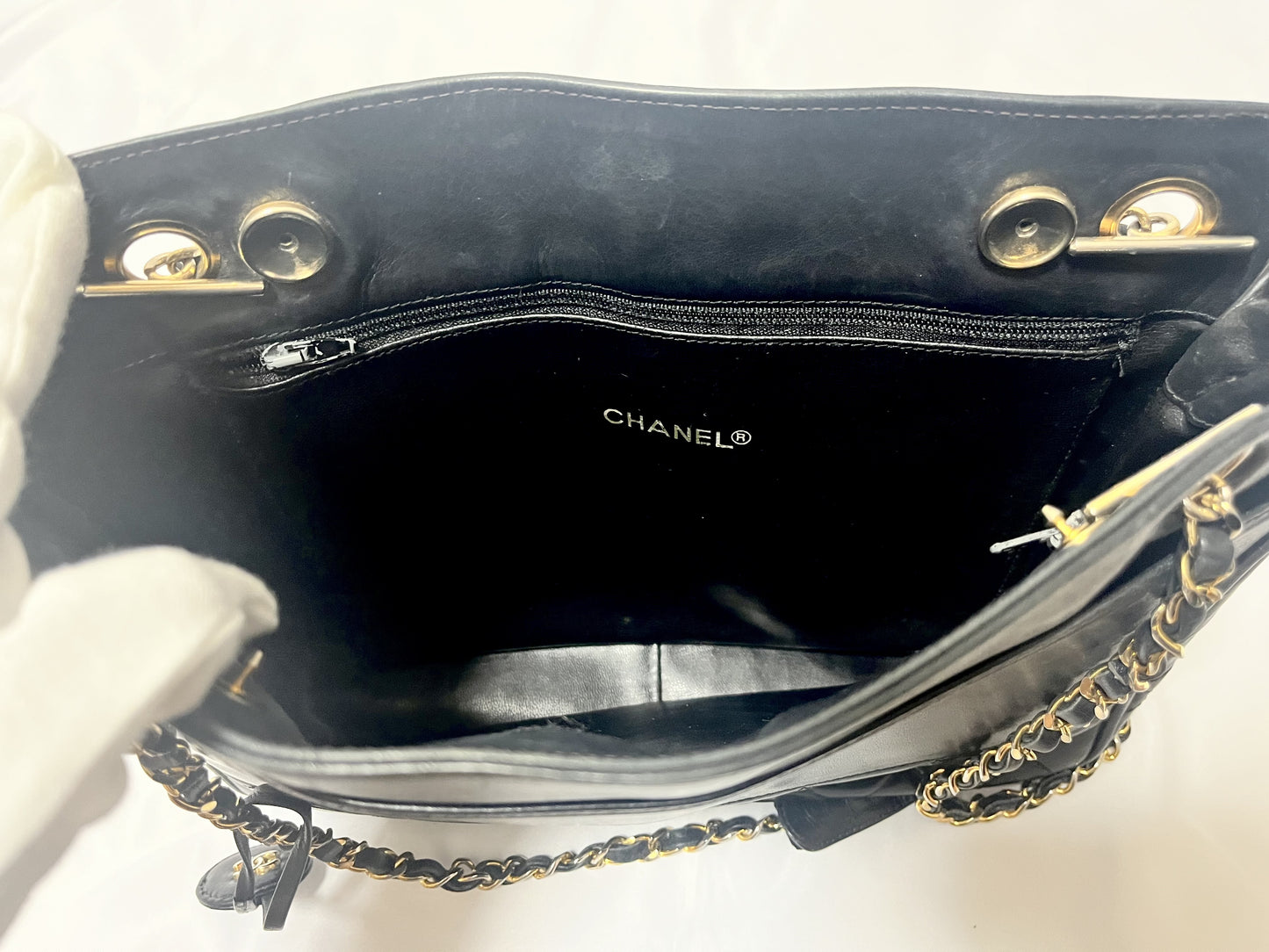 CHANEL Matelasse Shoulder Bag, Gold Hardware, Black, Seal #0 Series, Shoulder Bag