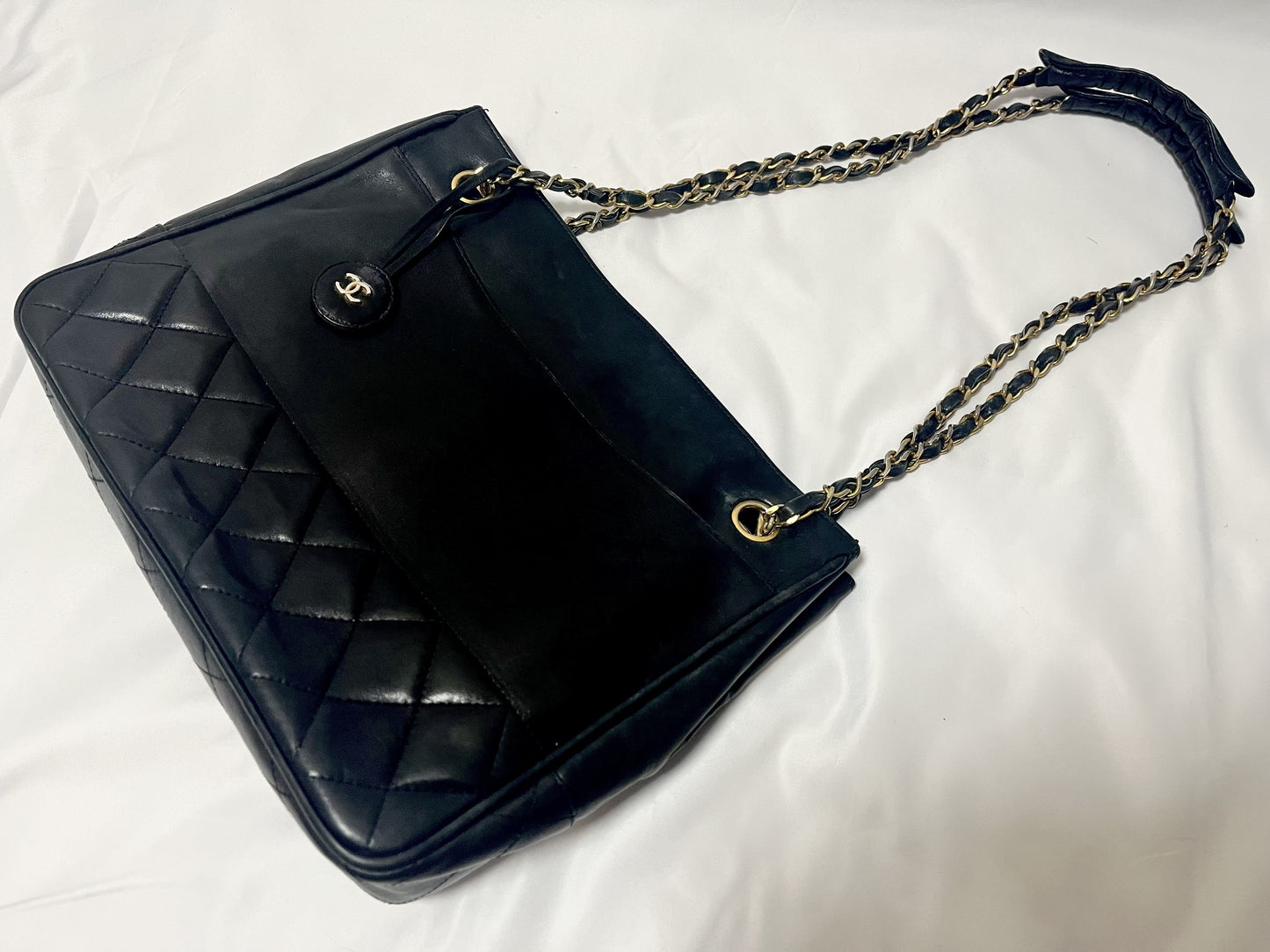 CHANEL Matelasse Shoulder Bag, Gold Hardware, Black, Seal #0 Series, Shoulder Bag